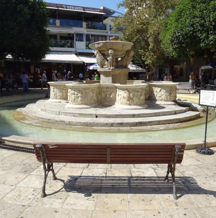 Morosini Fountain (Lions) - Metropole Urban Hotel - Herakleion Crete